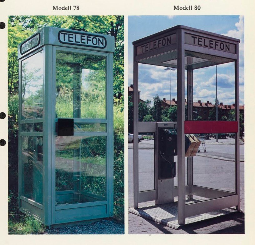 Televerket phone booth models 78 and 80